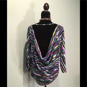 Myth blue multicolored blouse